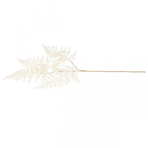Floristik24 Dekoratyvinis lapinis papartis, dirbtinis augalas, paparčio šakelė, dekoratyvinis paparčio lapas baltas L59cm