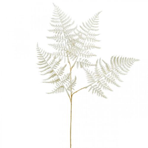 daiktų Dekoratyvinis lapinis papartis, dirbtinis augalas, paparčio šakelė, dekoratyvinis paparčio lapas baltas L59cm