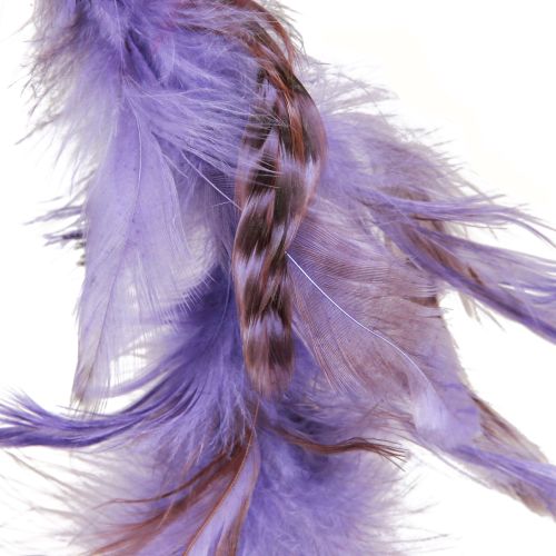 daiktų Plunksnų vainikas violetinės fazano plunksnos dekoratyvinis vainikas Ø20cm 3 vnt