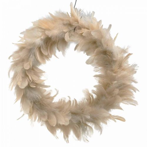 Deco plunksnų vainikas rožinis Ø25cm Plunksnų vainikas