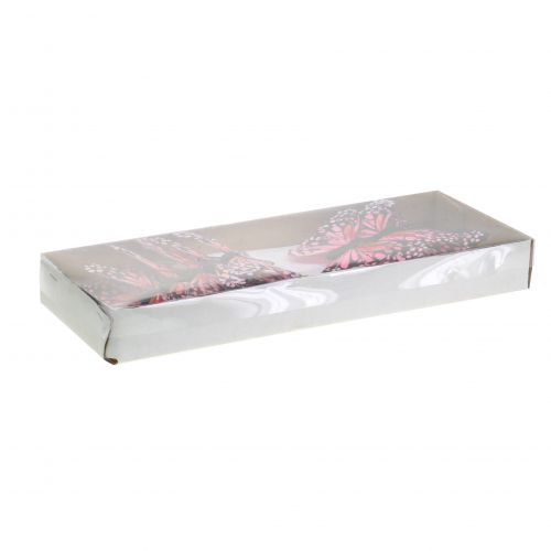Floristik24 Drugelis ant vielos rožinis 11cm 12vnt