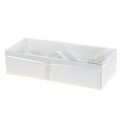 Paukštis plunksna ant vielos pilka 12cm 4vnt | Floristik24.lt
