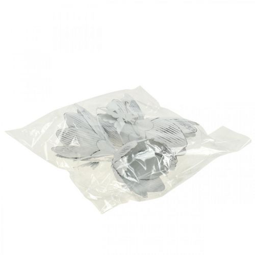 Floristik24 Pakabinamas elf deco metalas baltas Ø7,5cm H12cm 4vnt