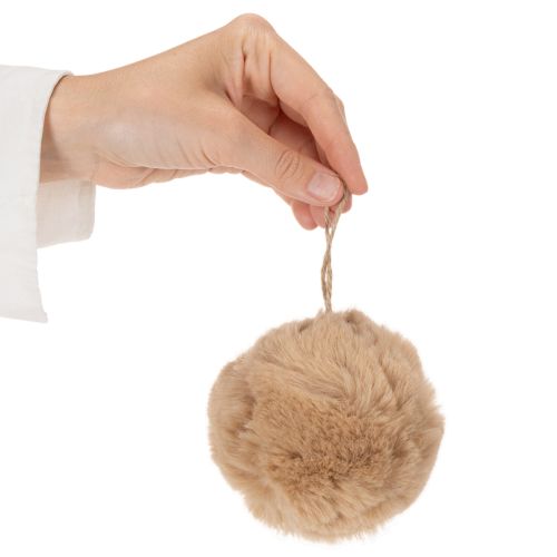 Dekoratyvinis kamuoliukas-pompon Kalėdų eglutei, 10 cm | Floristik24.lt