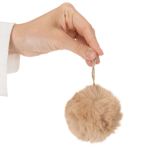 Dekoratyviniai bumbulai pakabinimui, pūkuoti kailio kamuoliukai, 7 cm, 6 vnt. | Floristik24.lt