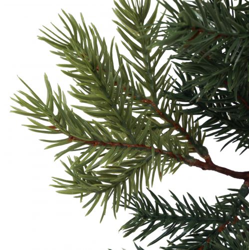 Floristik24 Dirbtinė eglės šaka eglės šaka žaliai ruda 58cm