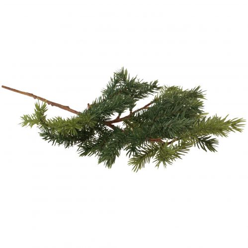 Floristik24 Dirbtinė eglės šaka eglės šaka žaliai ruda 58cm