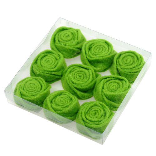 daiktų Veltinis rožinis žalias Ø6,5cm 9vnt
