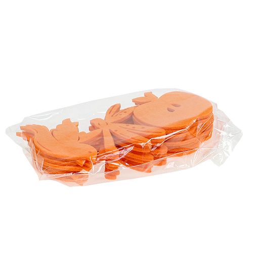 daiktų Dekoratyvinis veltinio pabarstymas oranžinis 24vnt