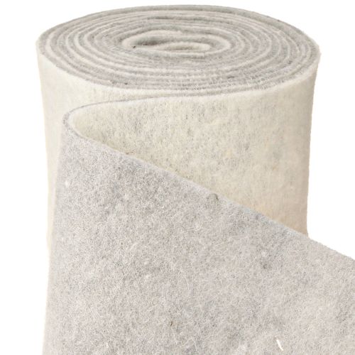 daiktų Veltinio juostelė 15cm x 5m dvispalvė pilka, balta