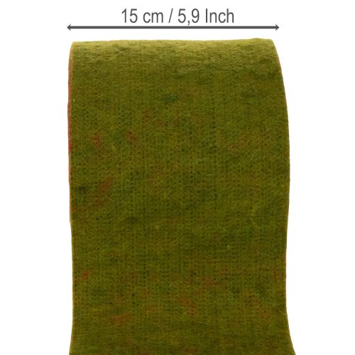 Vilnonio veltinio juosta kaip dviejų spalvų vazonų juosta floristikai, žalia/raudona, 15 cm x 5 m | Floristik24.lt