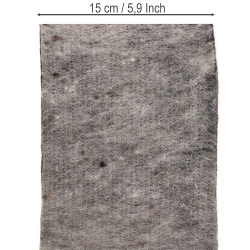 Dviejų spalvų veltinio vazono vyris, pilkas/juodas, 15 cm x 5 m | Floristik24.lt