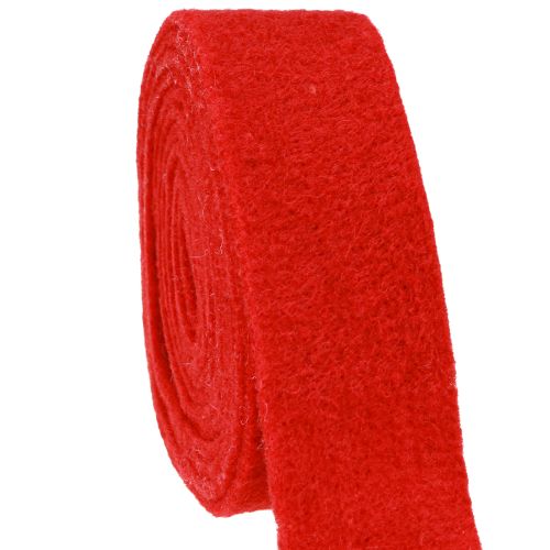 Floristik24 Veltinio juostelė tamsiai raudona 7,5cm 5m