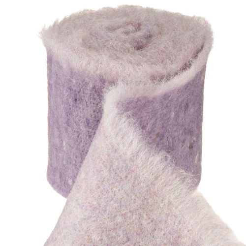 Floristik24 Veltinio juostelė Franzi vilna veltinio vilnos juostelė violetinė 2 spalvų 15cm 4m