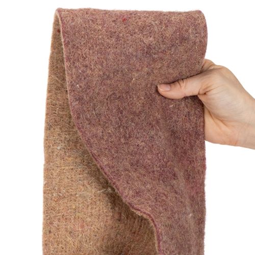 Dvispalvė veltinio juosta iš vilnos, 100 % vilnos, violetinė/ruda, 15 cm x 5 m | Floristik24.lt
