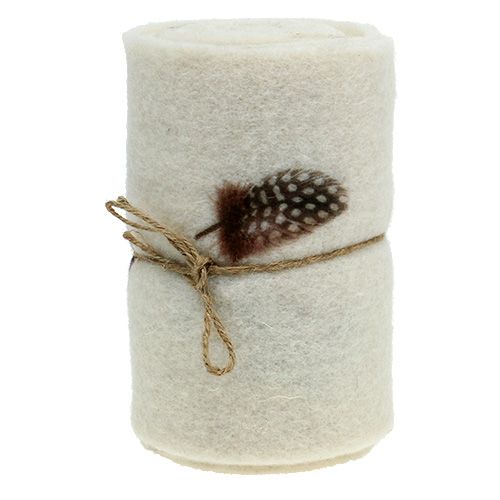 Floristik24 Veltinio juostelės kremas su rašto plunksna 15cm 2m