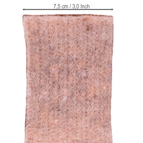 daiktų Veltinio juostelė dvispalvė vazono juostelė vilnonė veltinio juostelė rausvai raudona 7,5 cm 5 m