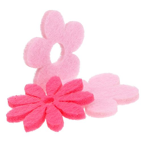 Floristik24 Veltinio gėlė rožinė, rožinė 3,5cm 96p
