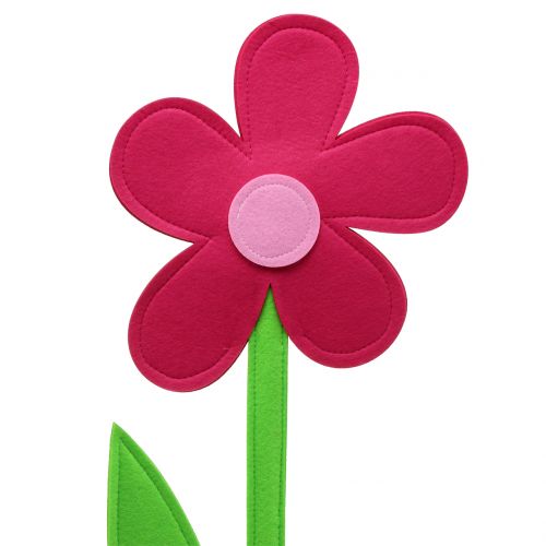 Floristik24 Rožinė veltinio gėlė 120cm