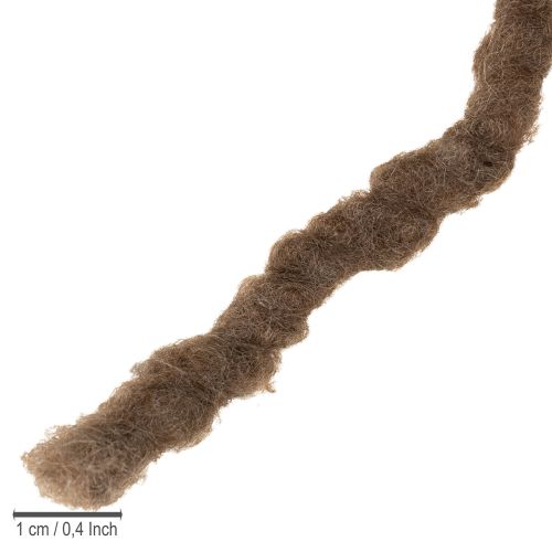 daiktų Ruda vilnonė virvelė, 25 m dekoratyvinė juostelė floristikai ir rankdarbiams