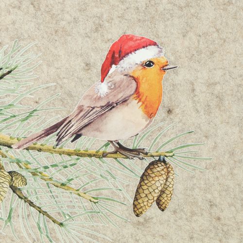 Floristik24 Veltinio kilimėlis stalo padėkliukas, pilkas, 40 × 30 cm, 4 vnt.