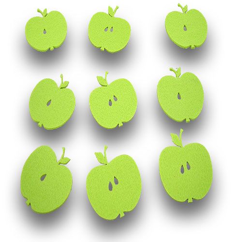 Floristik24 Šviesiai žalios spalvos obuoliai 12vnt