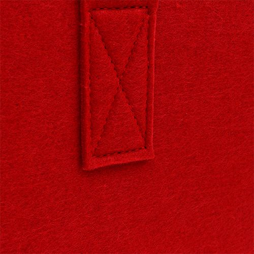 Floristik24 Krepšys iš veltinio 39x25x22cm raudonas