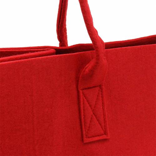 daiktų Krepšys iš veltinio raudonas 50×25×25 cm