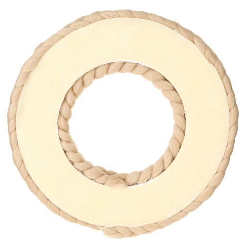daiktų Šviesiai rudos spalvos veltinio vilnos dekoratyvinis vainikas kabinimui Ø30cm P4cm