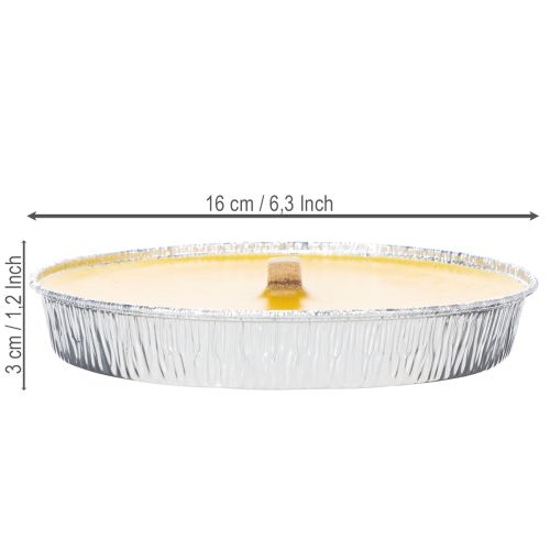 daiktų Citronelės kvapo žvakė nuo vabzdžių, liepsnos dubuo puikiai tinka balkonams, terasoms ir iškyloms, 16 cm