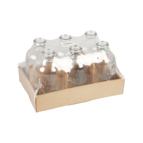 Floristik24 Dekoratyviniai buteliai mini vazos stiklinės žvakidės H12,5cm 6 vnt