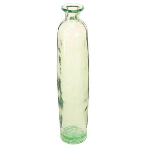 Buteliuko dekoravimo vaza stiklas skaidrus/žalias retro Ø6.5cm H30cm