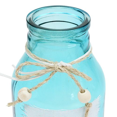 Floristik24 Įvairių spalvų stiklinis butelis Ø8cm H15cm 3vnt