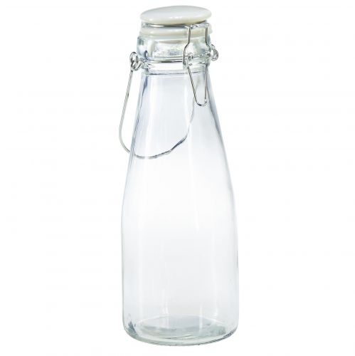 Floristik24 Butelio dekoravimo stiklinis butelis su kamšteliu Ø8cm 24cm