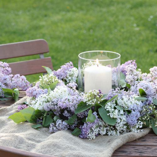 Floristik24 Stiklinė vaza aukšta stiklinė cilindrinė gėlių vazos stiklas Ø15cm H20cm