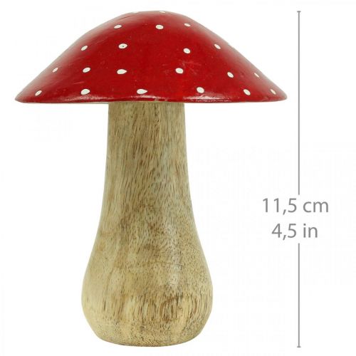 Floristik24 Musmirė deko medinis grybas rudens puošmena mediena 11,5×Ø10cm