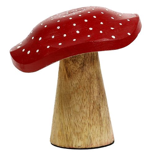 Floristik24 Musmirės medžio grybų mišinys 9cm -10,5cm raudonas, natūralus 8vnt