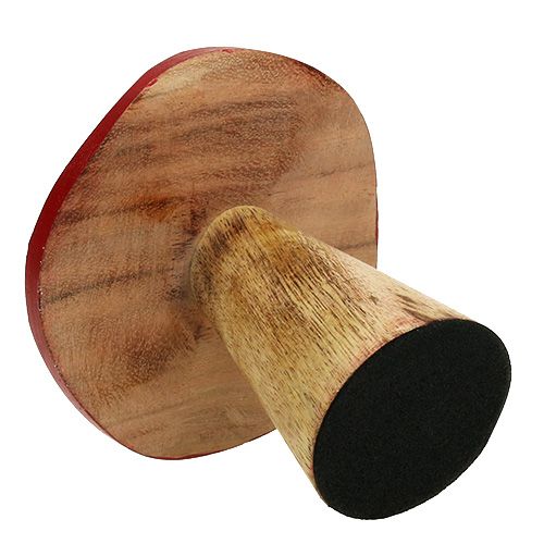 Floristik24 Musmirės medžio grybų mišinys 9cm -10,5cm raudonas, natūralus 8vnt