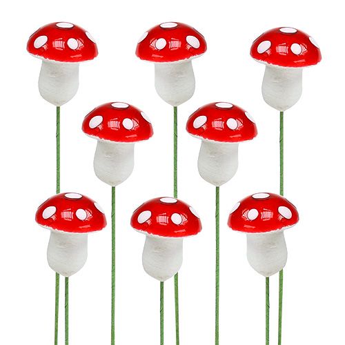 Floristik24 Toadstools mini ant vielos 1,8cm 100vnt