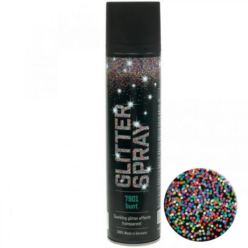 Floristik24 Glitter Purškiklis rankdarbiams spalvingi purškiami dažai glitter 400ml