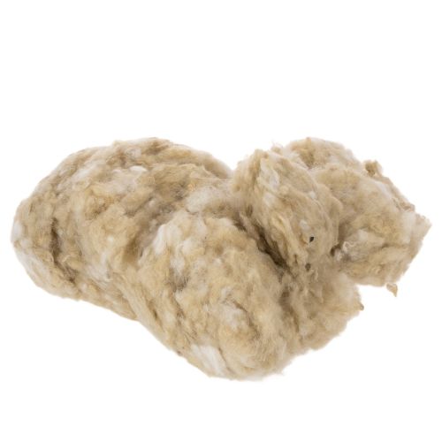 Natūrali smėlio spalvos avių vilna, laisva, rankdarbiams ir dekoravimui, 250 g