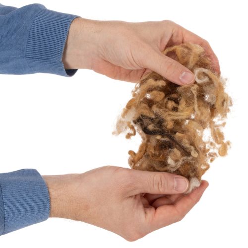 Rudos melanžo spalvos avių vilna, natūrali vilna, laisva, rankdarbiams, 250 g | Floristik24.lt