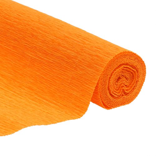 Floristinis krepinis popierius šviesiai oranžinis 50x250cm