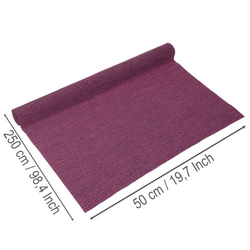 Gėlių krepinis popierius dekoravimui, violetinis, 50x250 cm | Floristik24.lt