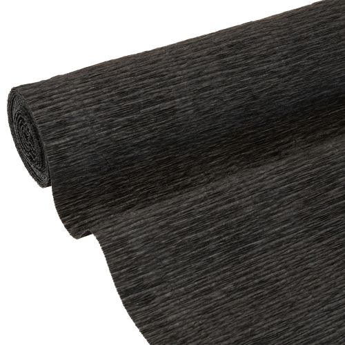 daiktų Gėlių krepinis popierius juodas 50x250 cm