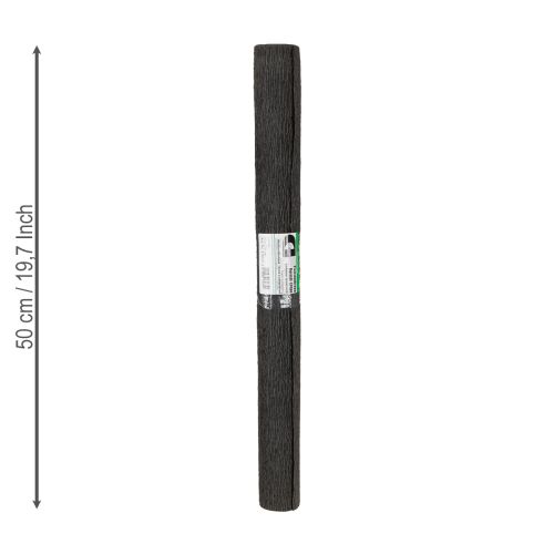 daiktų Gėlių krepinis popierius juodas 50x250 cm