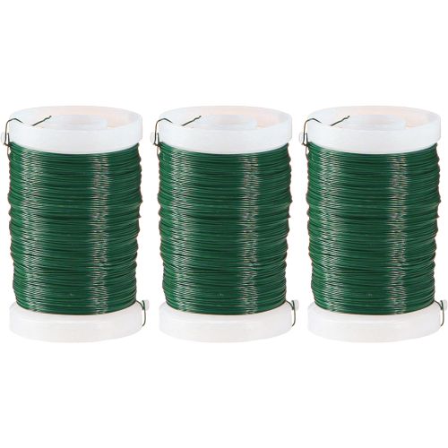 daiktų Floristinė viela dekoratyvinė viela mirtų viela žalia 0,30mm 100g 3 vnt