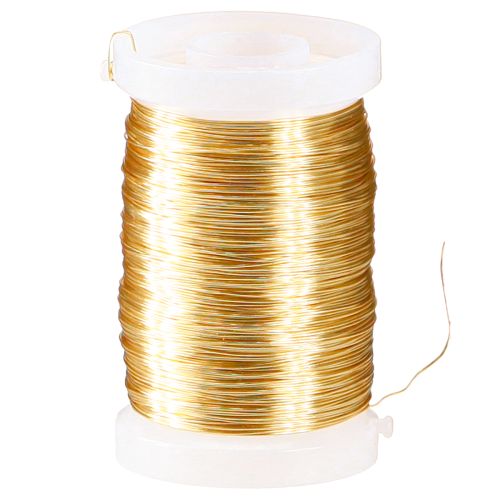 daiktų Floristinė viela mirtų viela dekoratyvinė viela auksinė 0,30mm 100g 3 vnt