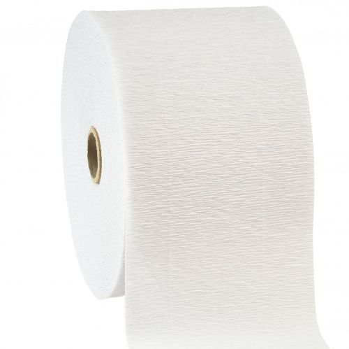 daiktų Gėlių krepas baltas W10cm, gramatūra 128g/kvm L250cm 2 vnt.