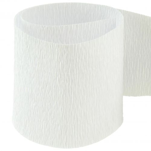 daiktų Gėlių krepas baltas W10cm, gramatūra 128g/kvm L250cm 2 vnt.